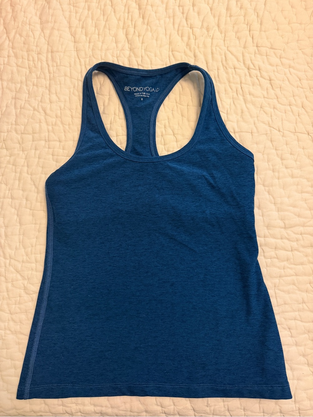 Beyond Yoga Heathered Blue/Teal Racerback Tank Size Small